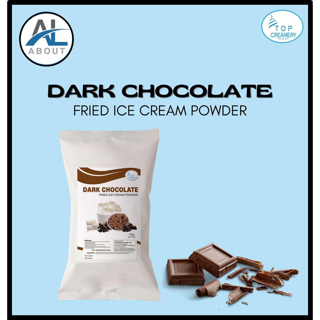 TOP CREAMERY Dark Chocolate Fried Ice Cream Powder 1kg Shopee Philippines