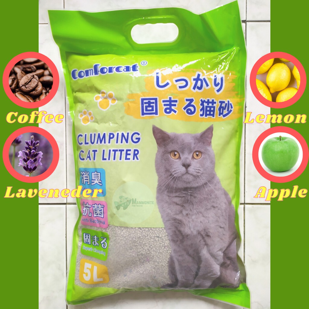 Comforcat Clumping Cat Litter Flavored 5 Liters 100 Bentonite Shopee