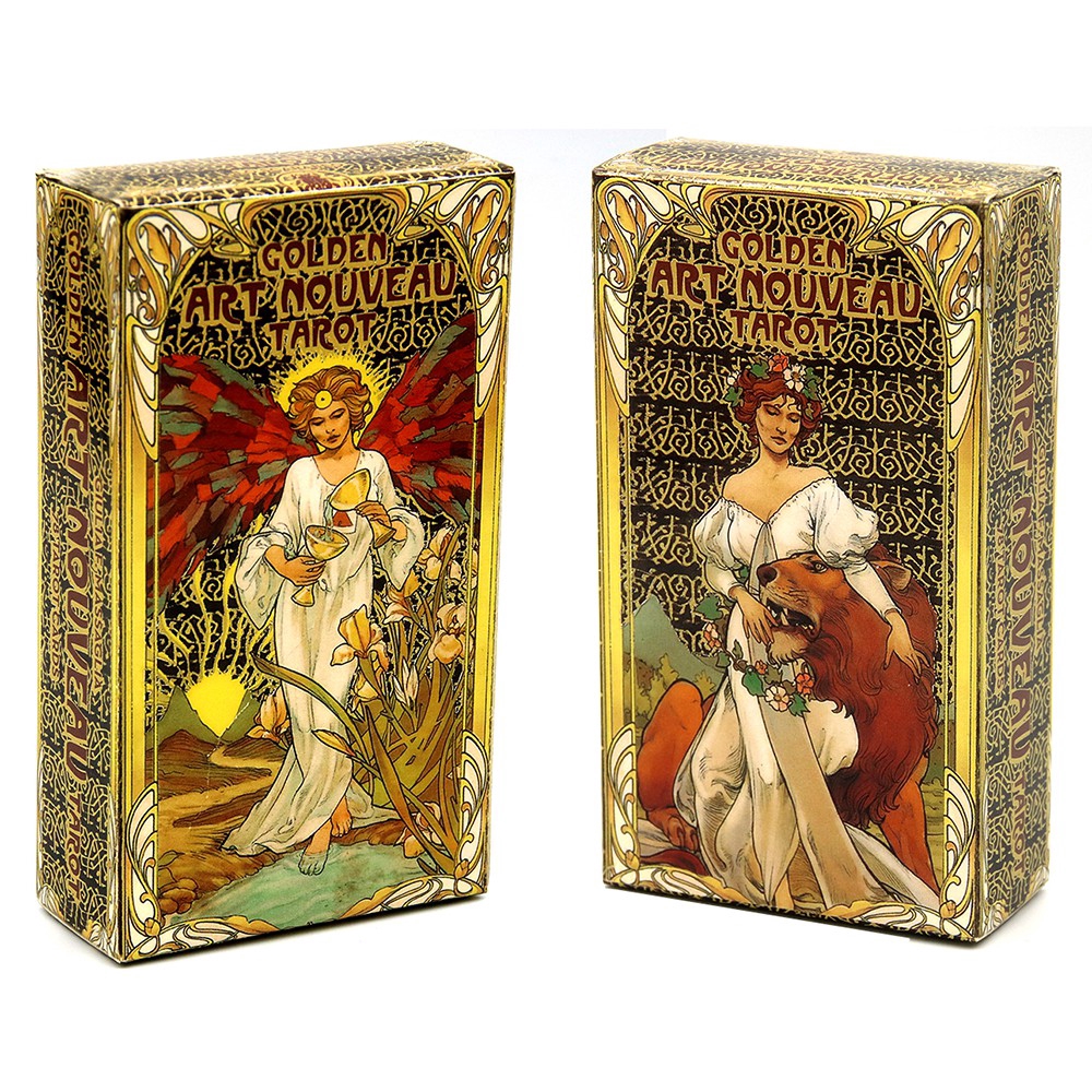 Golden Art Nouveau Tarot Cards Deck 78 cards By GIULIA F.MASSAGLIA LO and Guidebook Fate