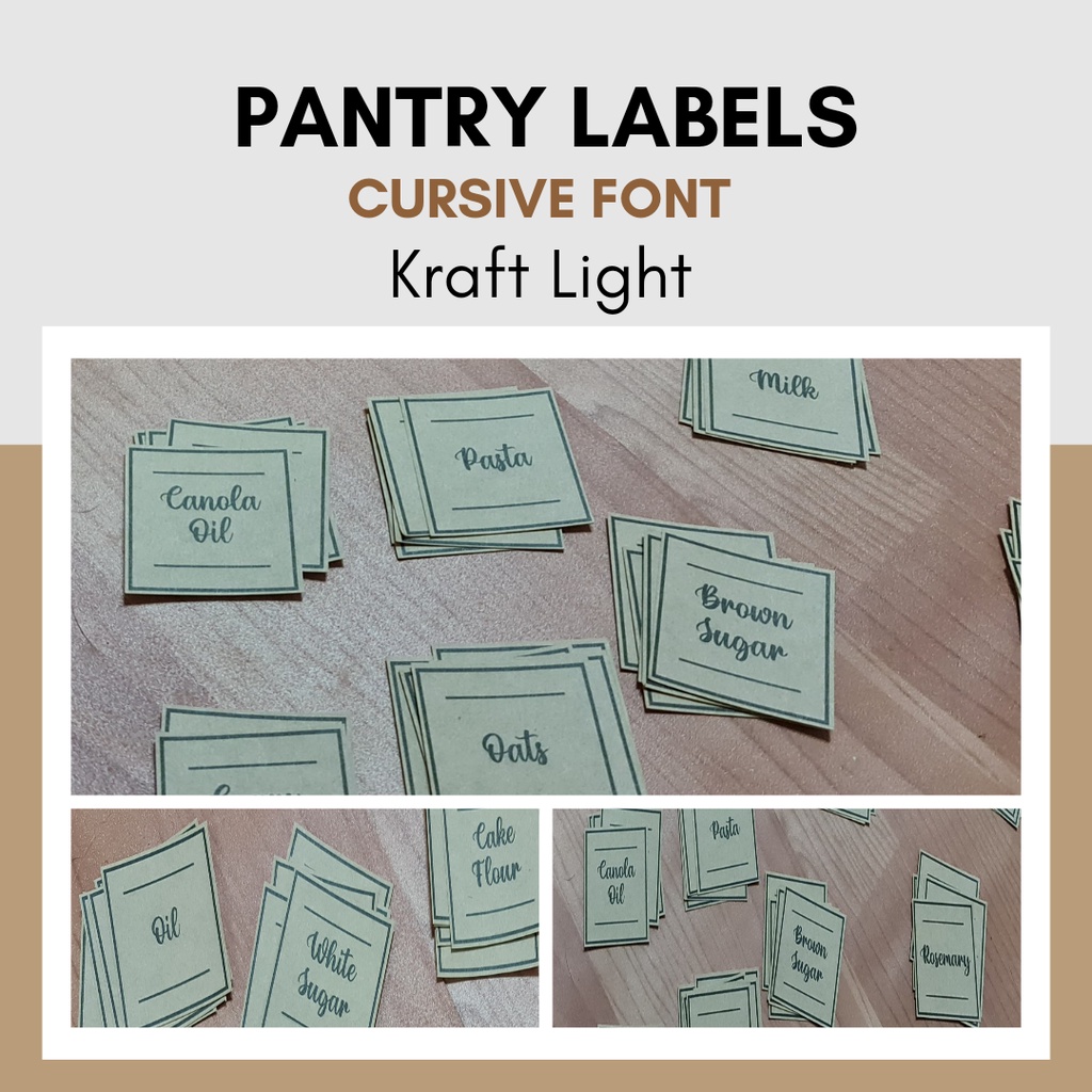 CHEAPEST Pantry Label Sticker Waterproof Stickers Minimalist Kraft
