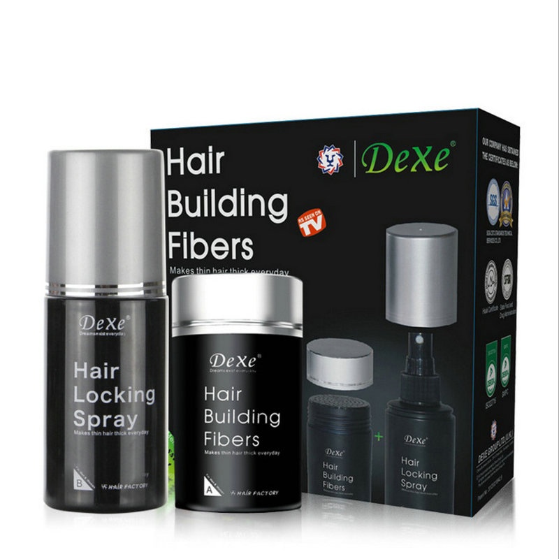 22g Hair Building Fibers + 100ml Hair Locking Spray Thicker Hair Fibers