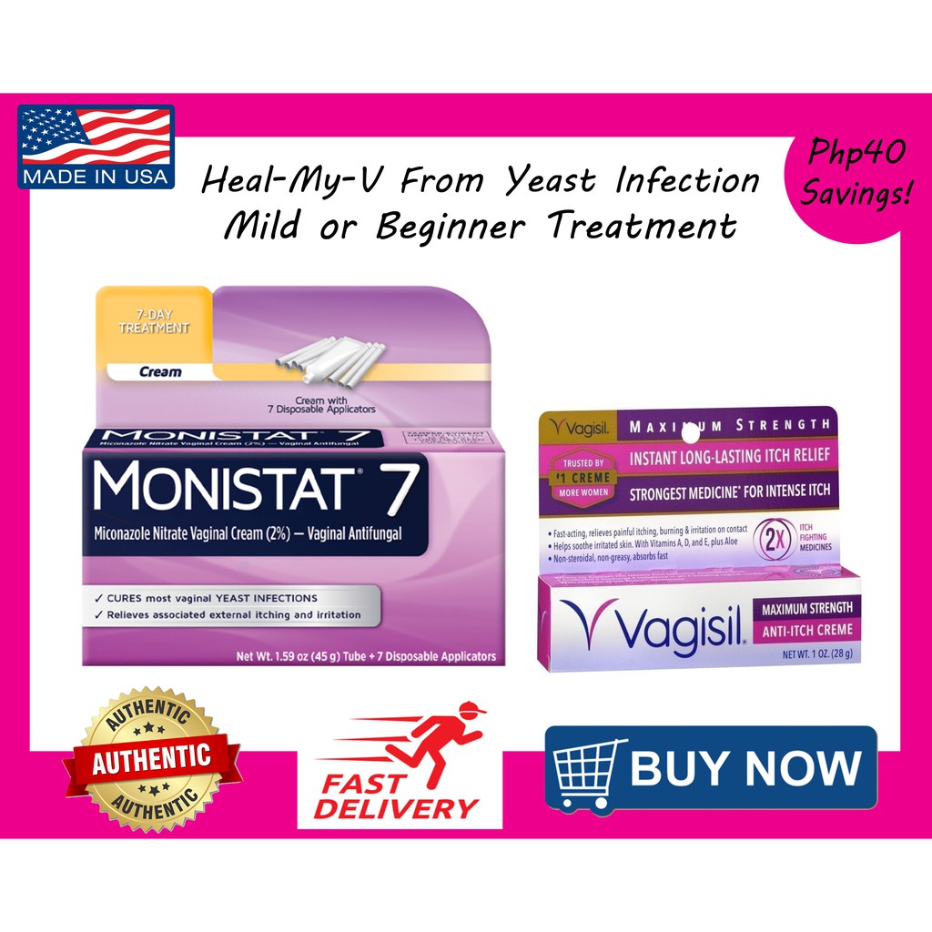 Heal My V From Yeast Infection Beginner Bundle, Monistat 7 Basic and