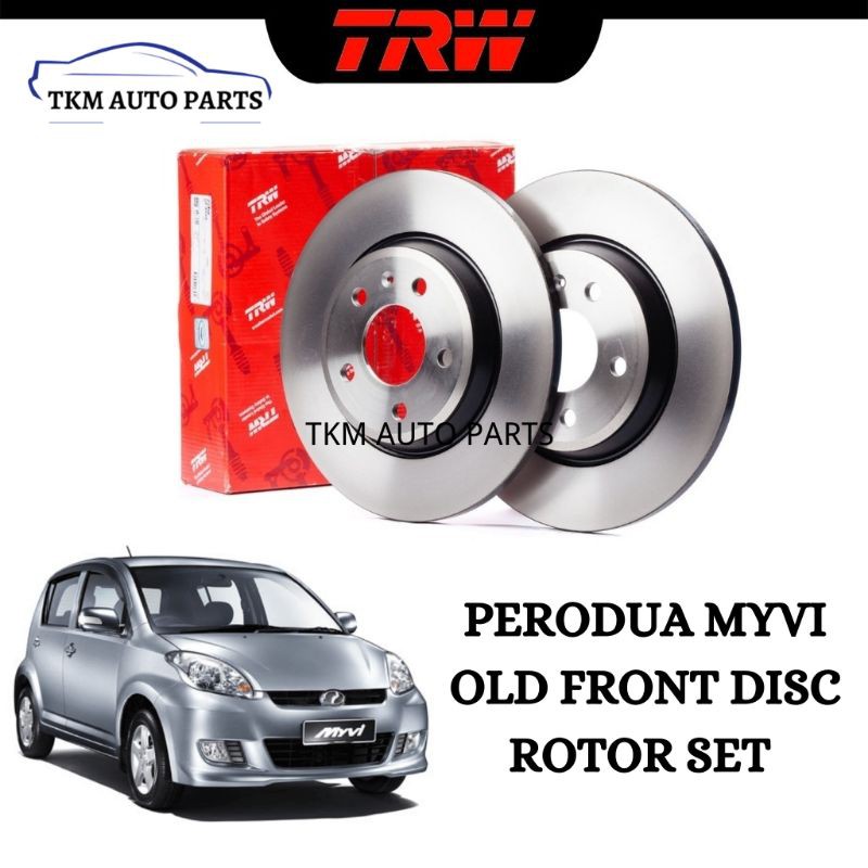 PERODUA MYVI 1.0 / 1.3 BRAKE DISC ROTOR SET (TRW) Shopee Philippines