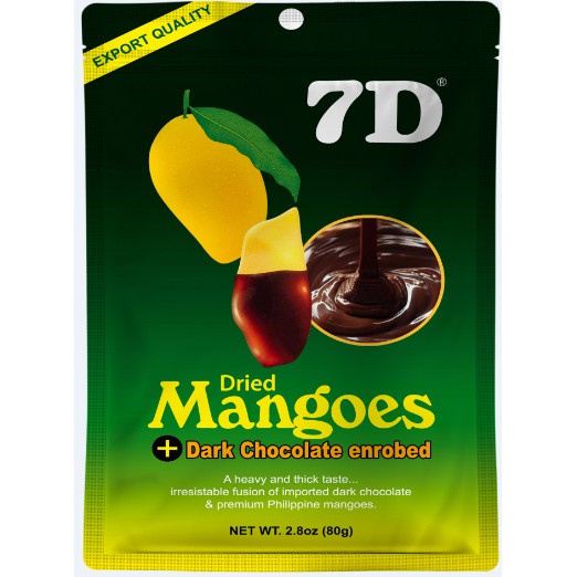 FugosoFoodCorner 7D Dried Mango Dark Chocolate Enrobed (80g) Shopee Philippines