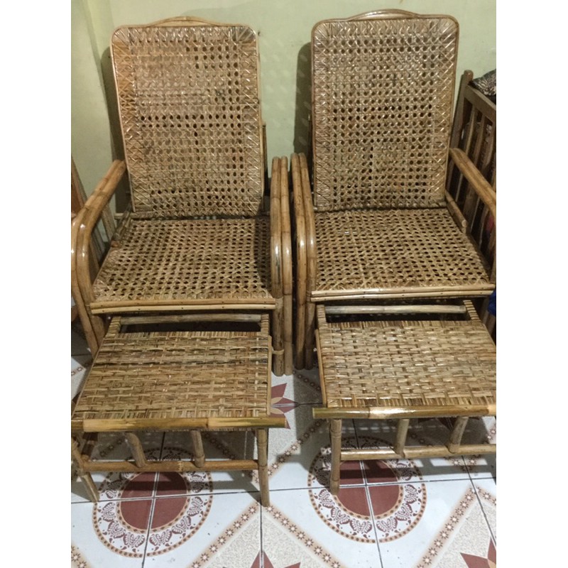 Reclining chair and bed rattan /Persoza bed/Rattan chairbed Shopee