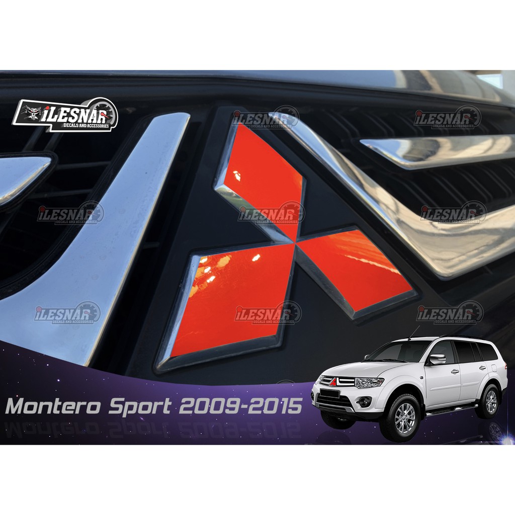 Mitsubishi Montero Sport 20092015 Front And Rear Logo Sticker Shopee