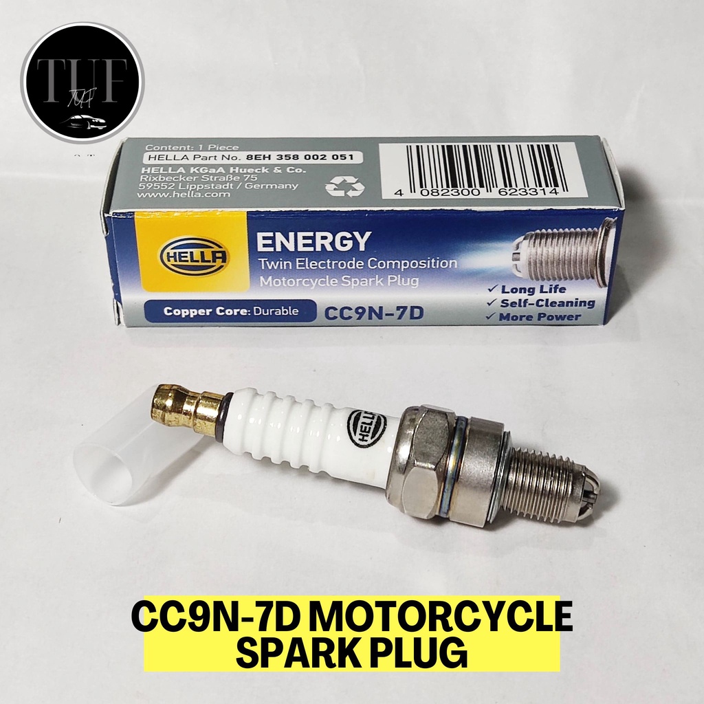 CC9N7D Hella Twin Electrode Motorcycle Spark Plug AUTHENTIC Shopee