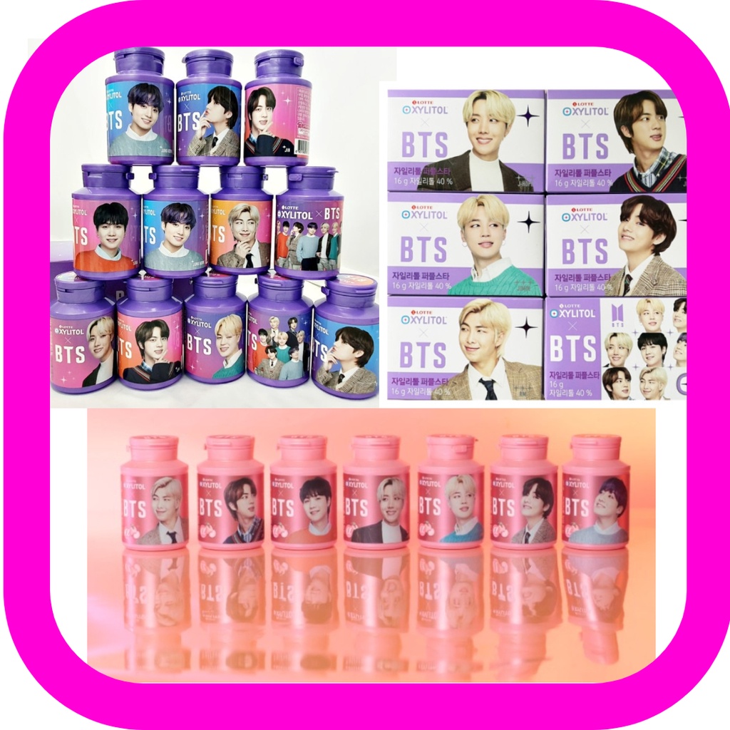 [Lotte] BTS Xylitol Gum + PHOTO CARD/ New BTS Limited Edition Lotte