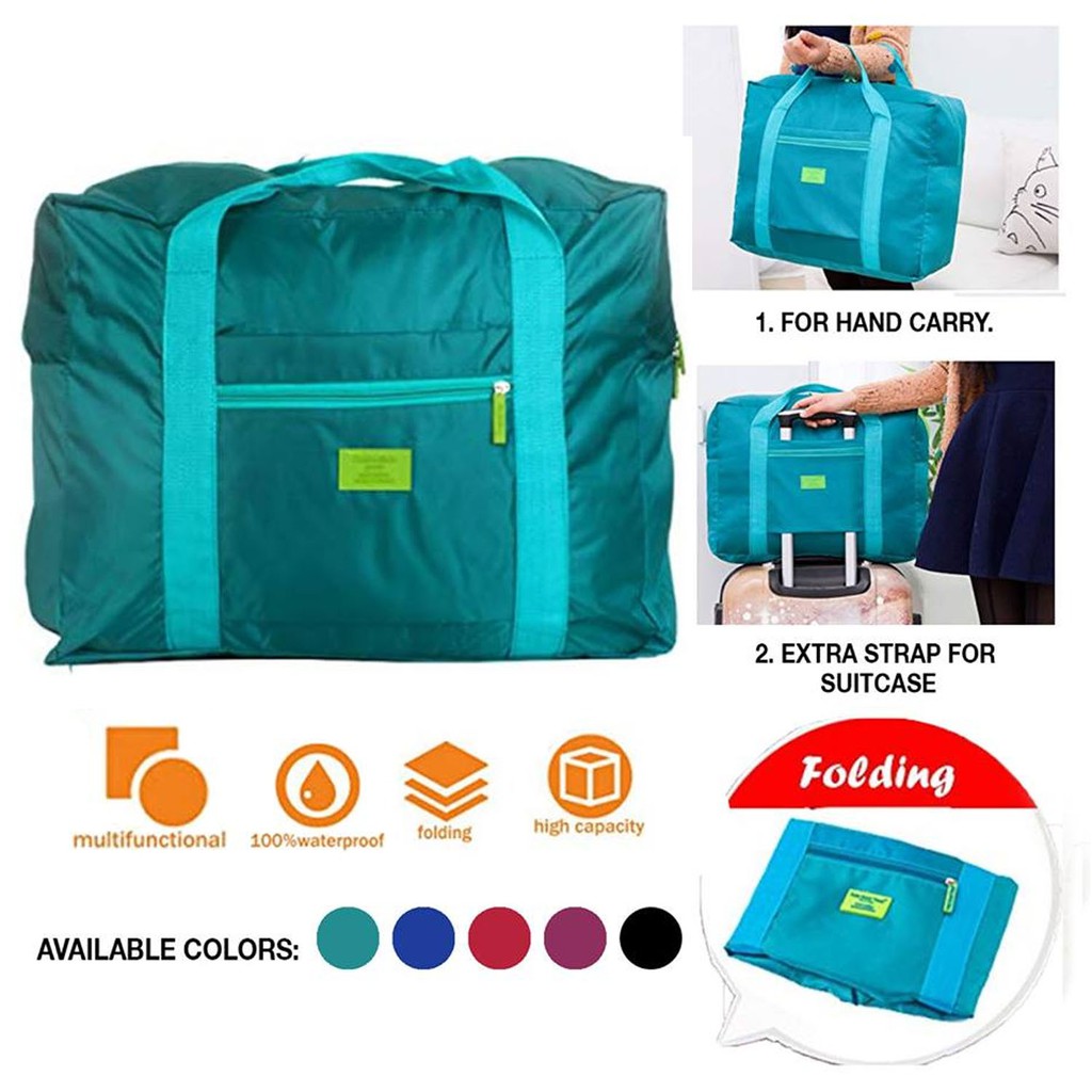 Foldable Travel Bag Duffel Luggage Large Bag Shopping Bag Shopee Philippines