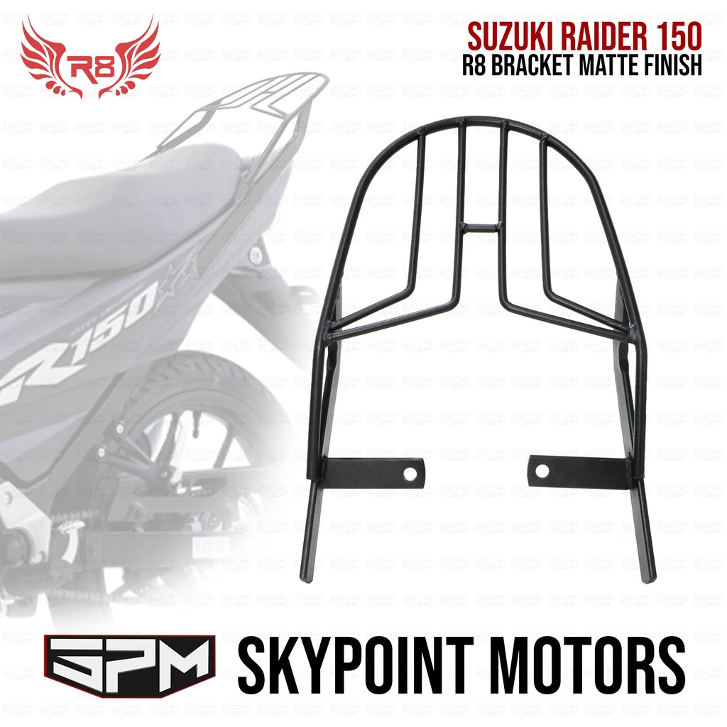 R8 MOTORCYCLE TOP BOX BRACKET FOR SUZUKI RAIDER 150 HEAVY DUTY BRACKET