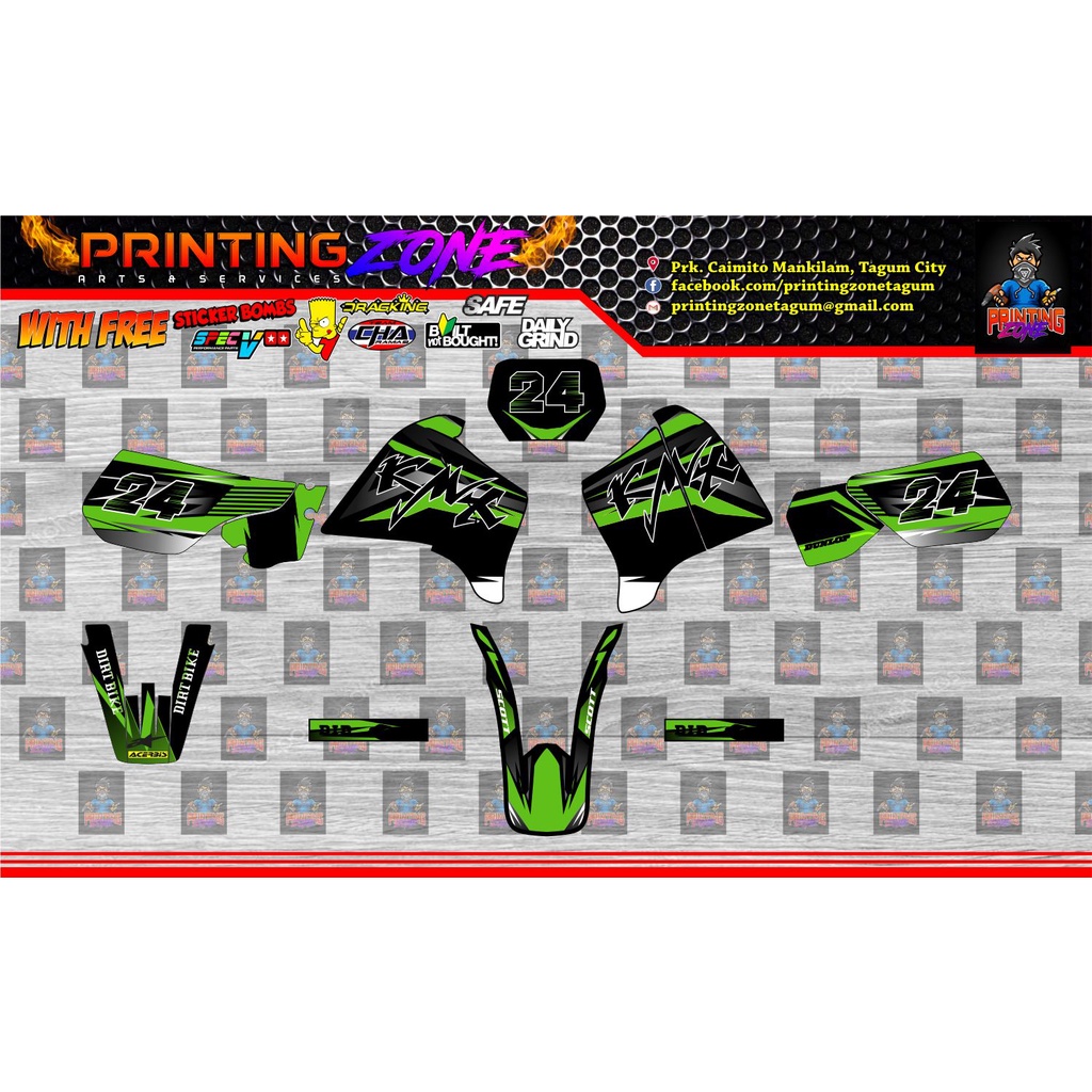 Kawasaki KMX (OLD) Full Body Decals High Quality and Durable Shopee