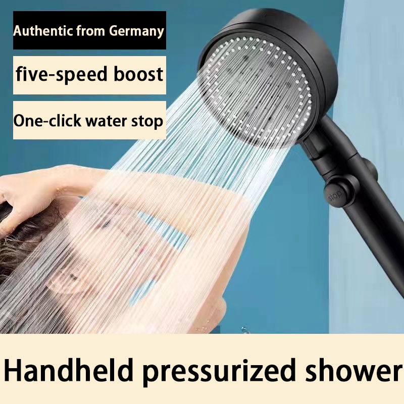 Shower Hose 5 Spray Modes High Pressure Rain Shower Head With Hose