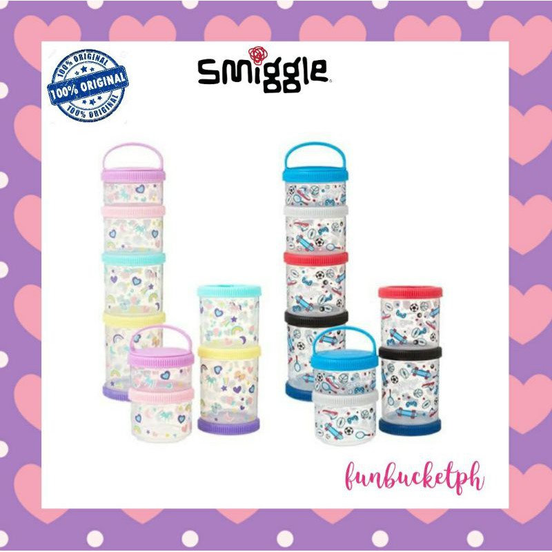 Smiggle Snack Stack Containers X4 Shopee Philippines