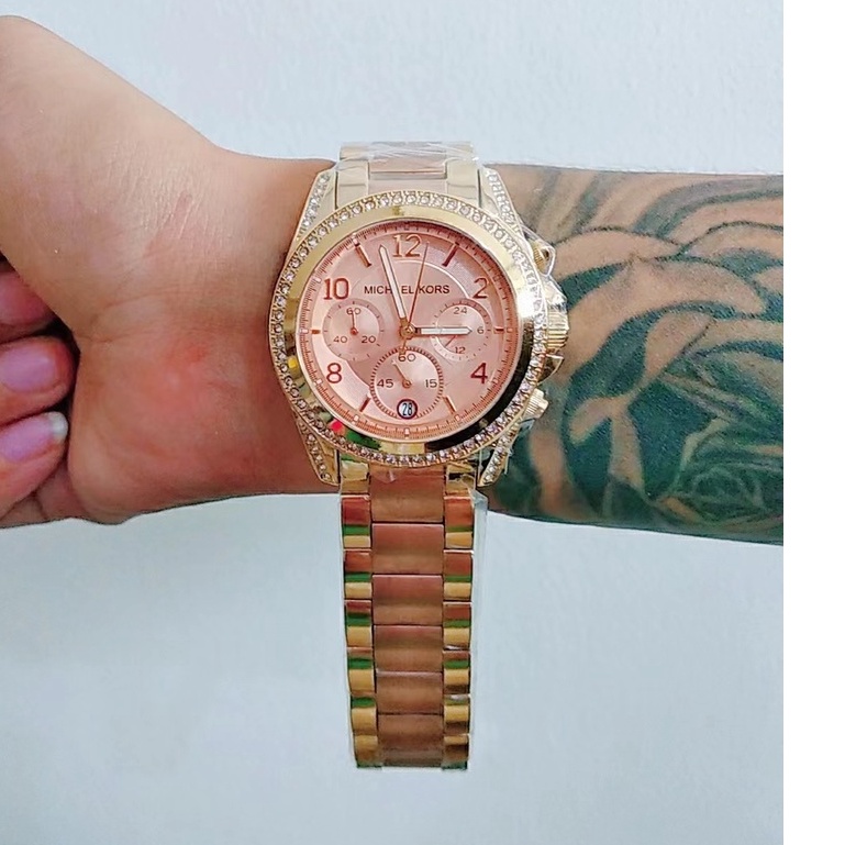 MK Watch pawnable MK6316 Blair Twotone GoldRosegold 38mm Shopee