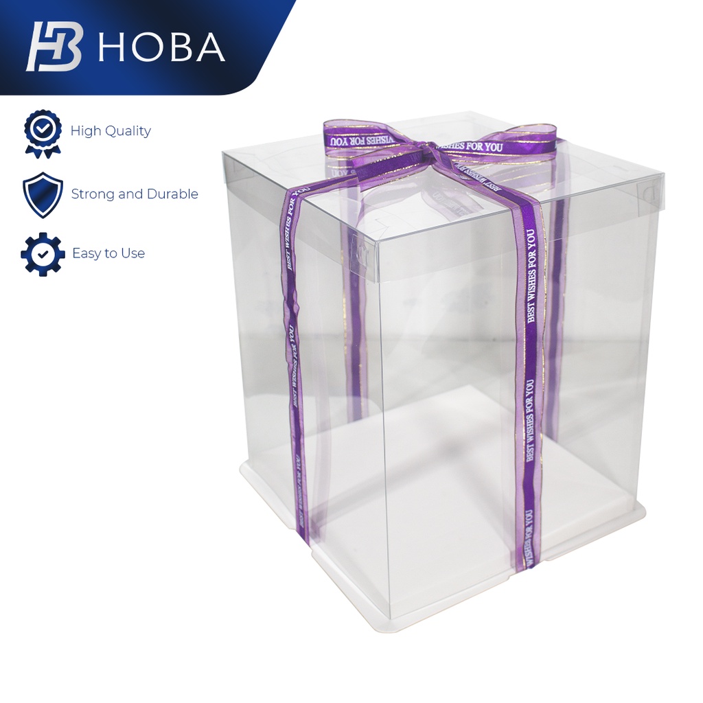 Hoba Acetate cake box cake Box Transparent Birthday Gift Plastic