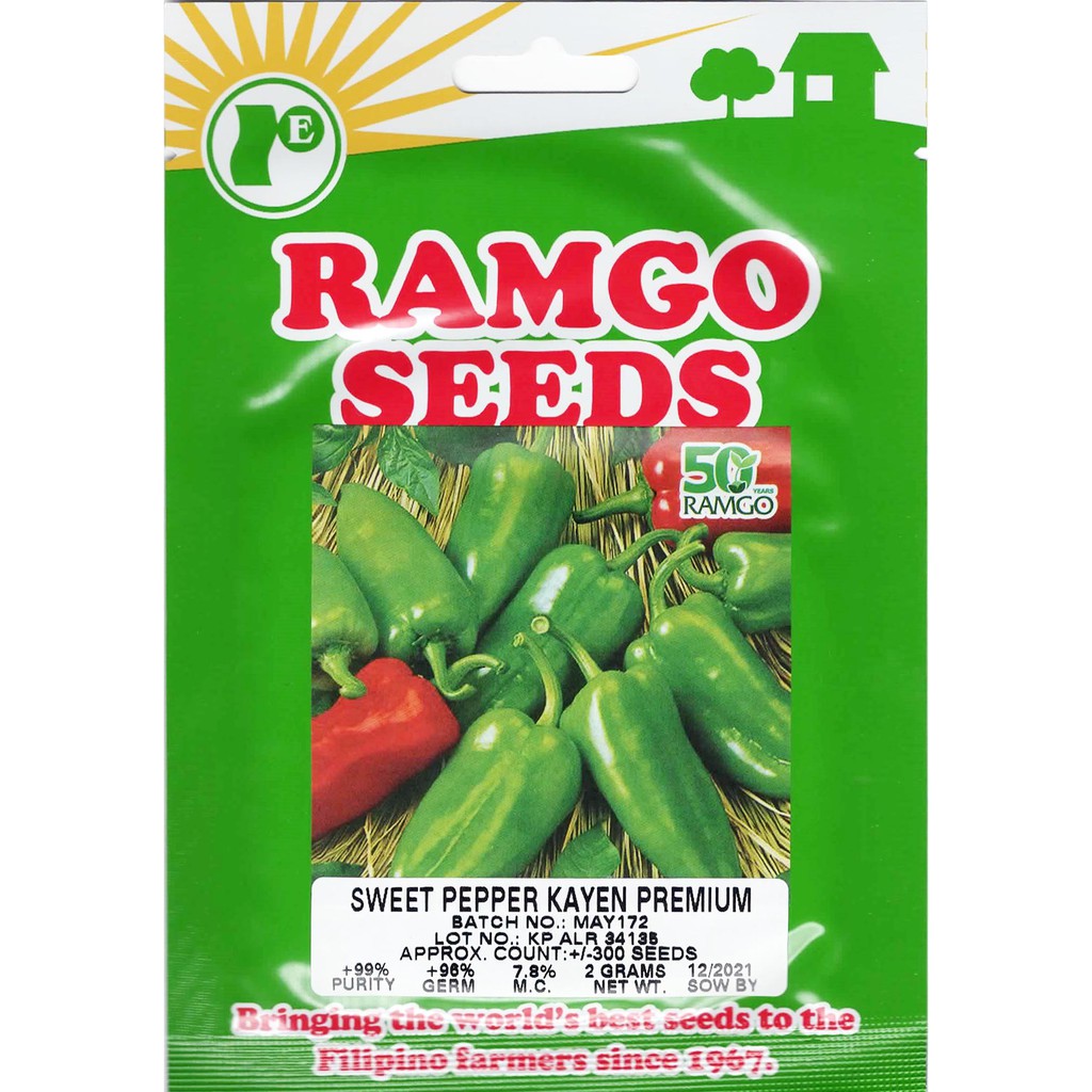 Ramgo RPD Seeds SWEET PEPPER KAYEN PREMIUM 2g (ORIGINAL PACKAGING
