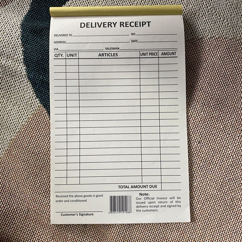 10 Pads Ordinary Delivery Receipt DR Resibo 50 sets per pad 10 pads per