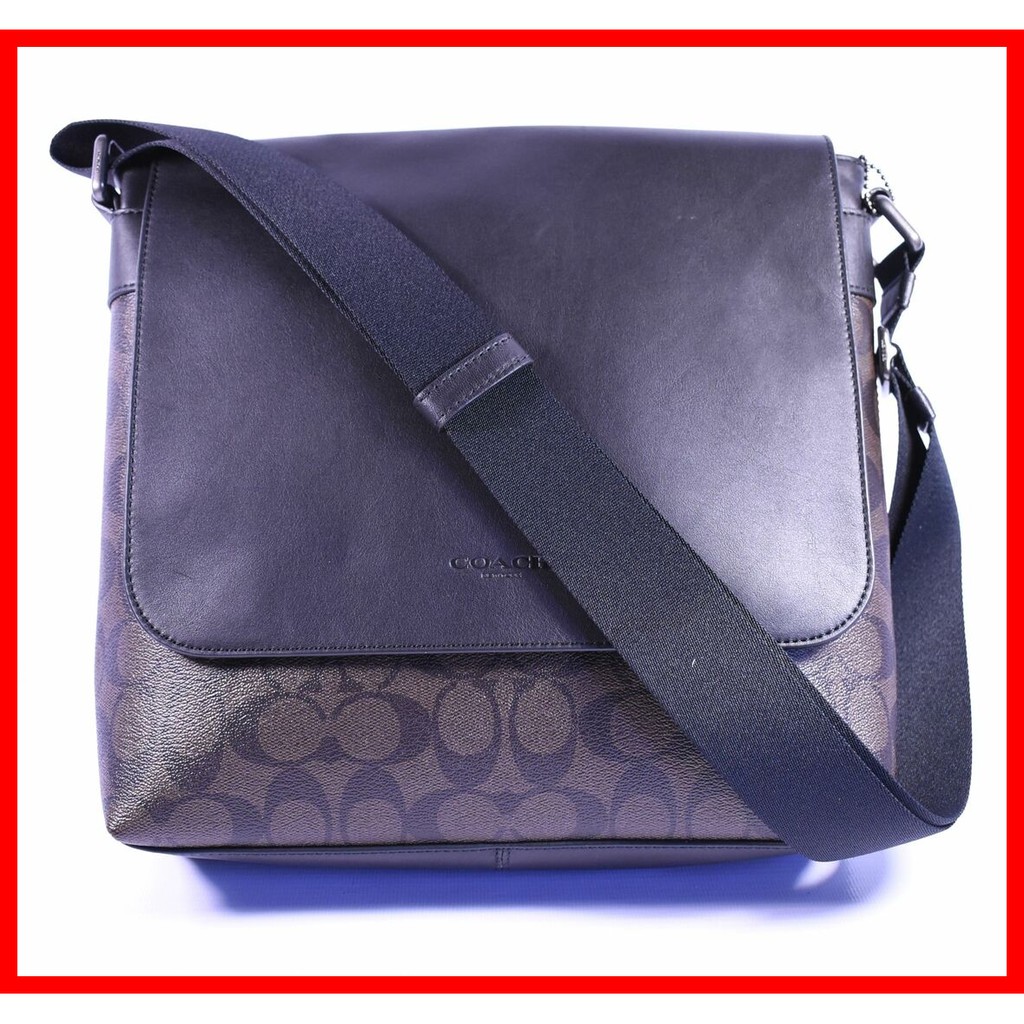 Coach Sling Bag 100 ORIGINAL Charles Charcoal/Black Men's Signature