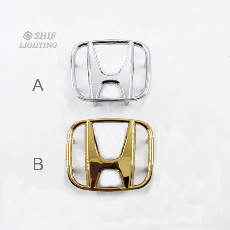 1 x ABS Gold Chrome H Steering Wheel Logo Emblem For HONDA Civic Accord