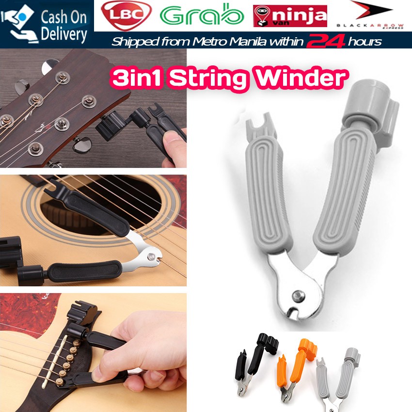 3 In 1 Multifunction Guitar String Winder String Pin Puller String