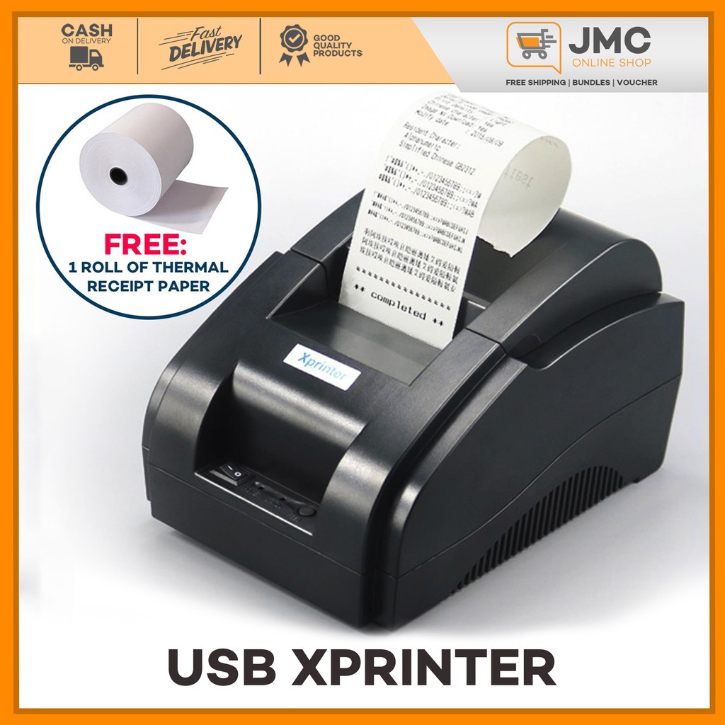 Xprinter XP58IIH USB Thermal Cash Receipt POS Mini Printer Shopee