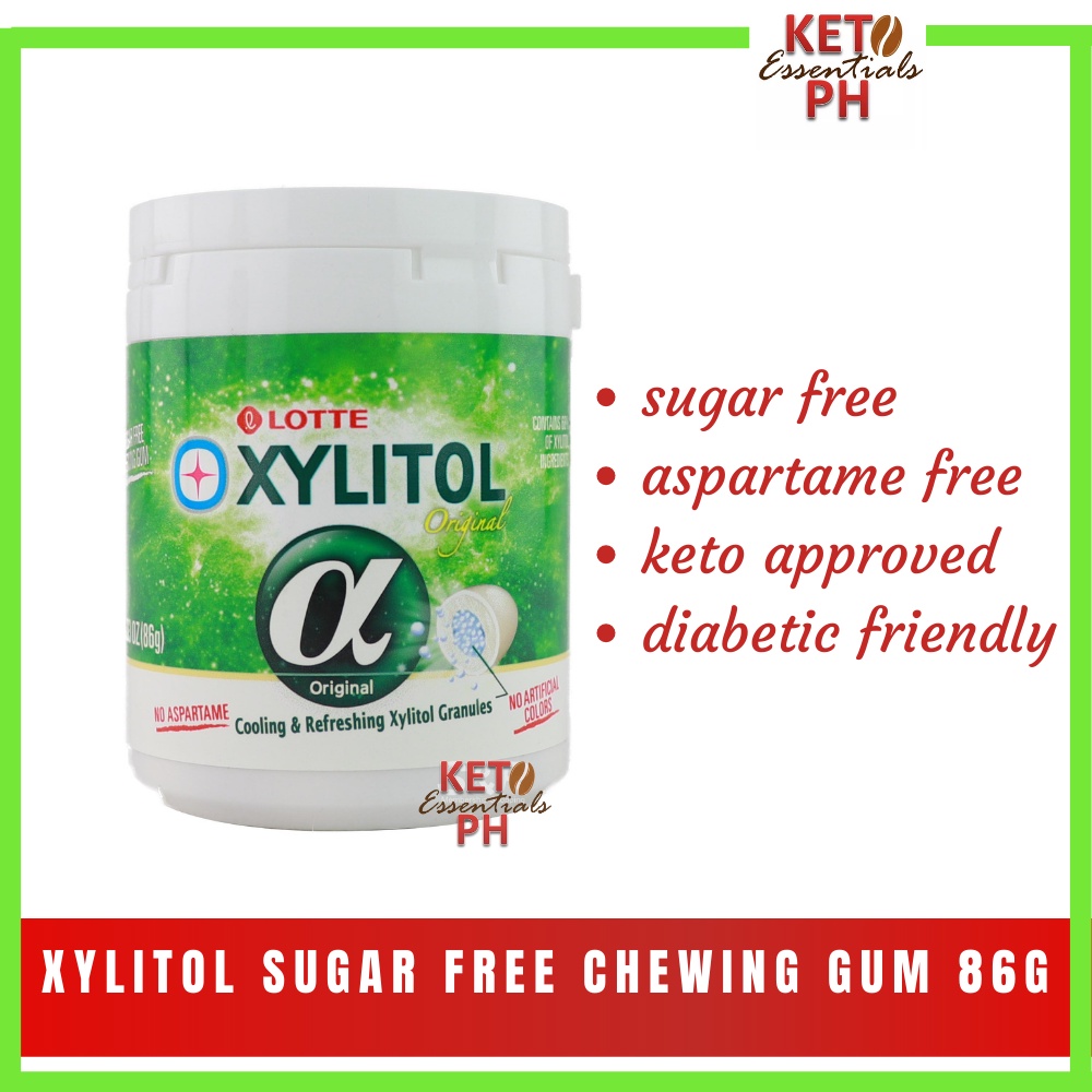 Lotte Xylitol Sugar free Chewing Gum Keto Friendly 86g Shopee