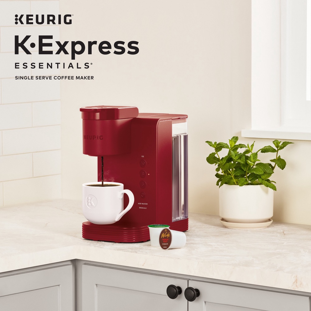 KEURIG COFFEE MAKER Keurig KExpress Essentials Single Serve KCup Pod Coffee Maker, Red 110v