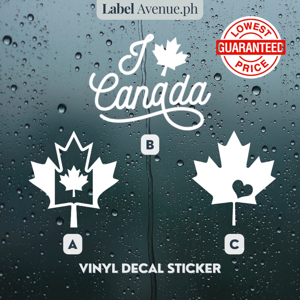 I love Canada Canadian Dream Decal Maple Leaf Canada Flag Decal