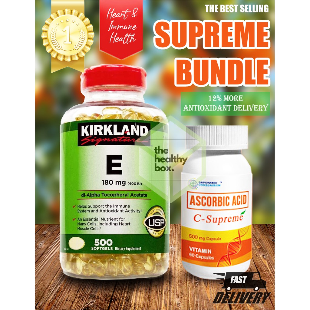 Original SnR Vitamin E [Expiration Year 2026] and Vitamin C BUNDLE