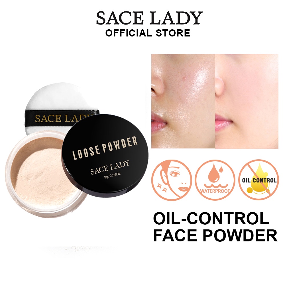 SACE LADY Mattifying Loose Powder Oil Control Matte Antishine Weightless Waterproof Face Powder