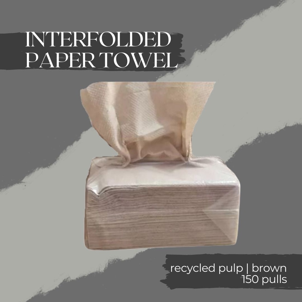 BROWN PAPER TOWEL Interfolded 1 ply, 150 pulls Shopee Philippines