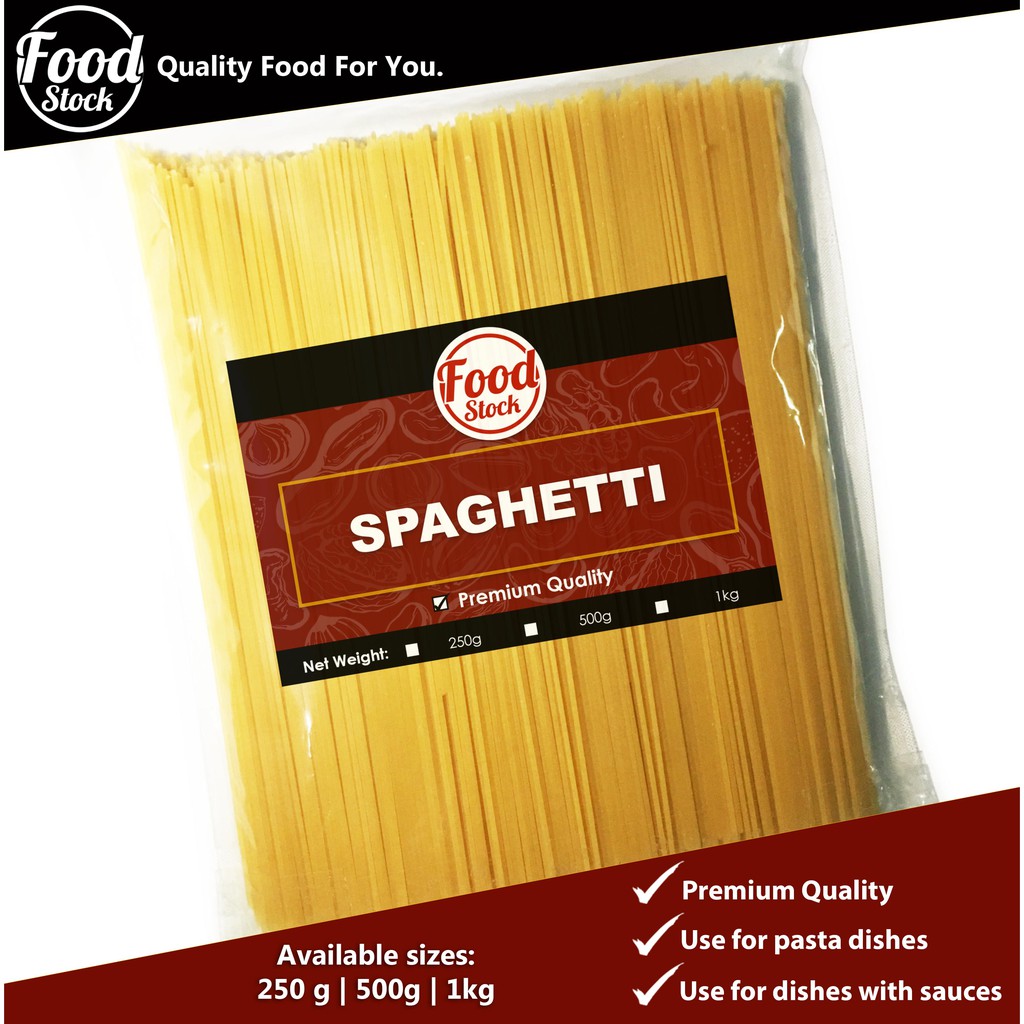 Food Stock Spaghetti Pasta (250g, 500g, 1kg) Shopee Philippines