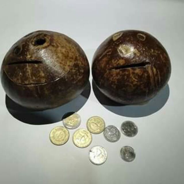 Ecofriendly coconut coin bank Small to Medium Size only Shopee