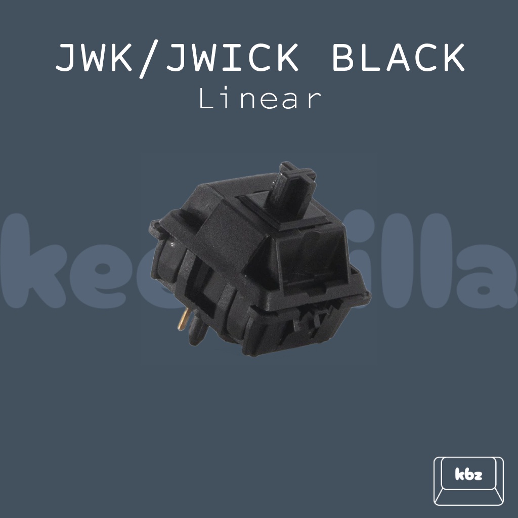 JWK/JWICK Black Linear Switch Mechanical Keyboard Switch 5 pin 10 pcs