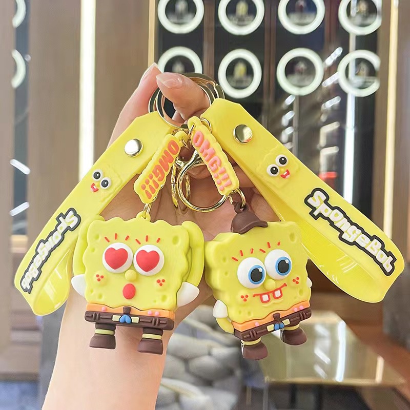 Cartoon SpongeBob SquarePants doll keychain Patrick Star doll couple