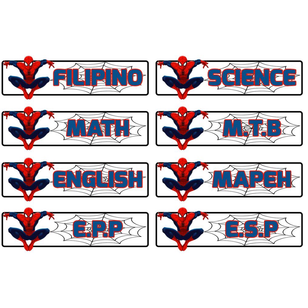 SpiderMan Notebook Sticker Label Shopee Philippines