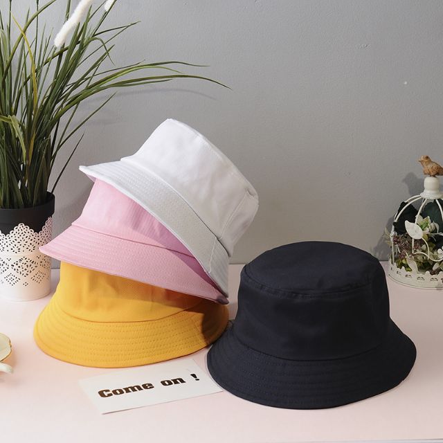RAINBOWCO Plain Korean Bucket Hat For Men And Women Unisex Cotton