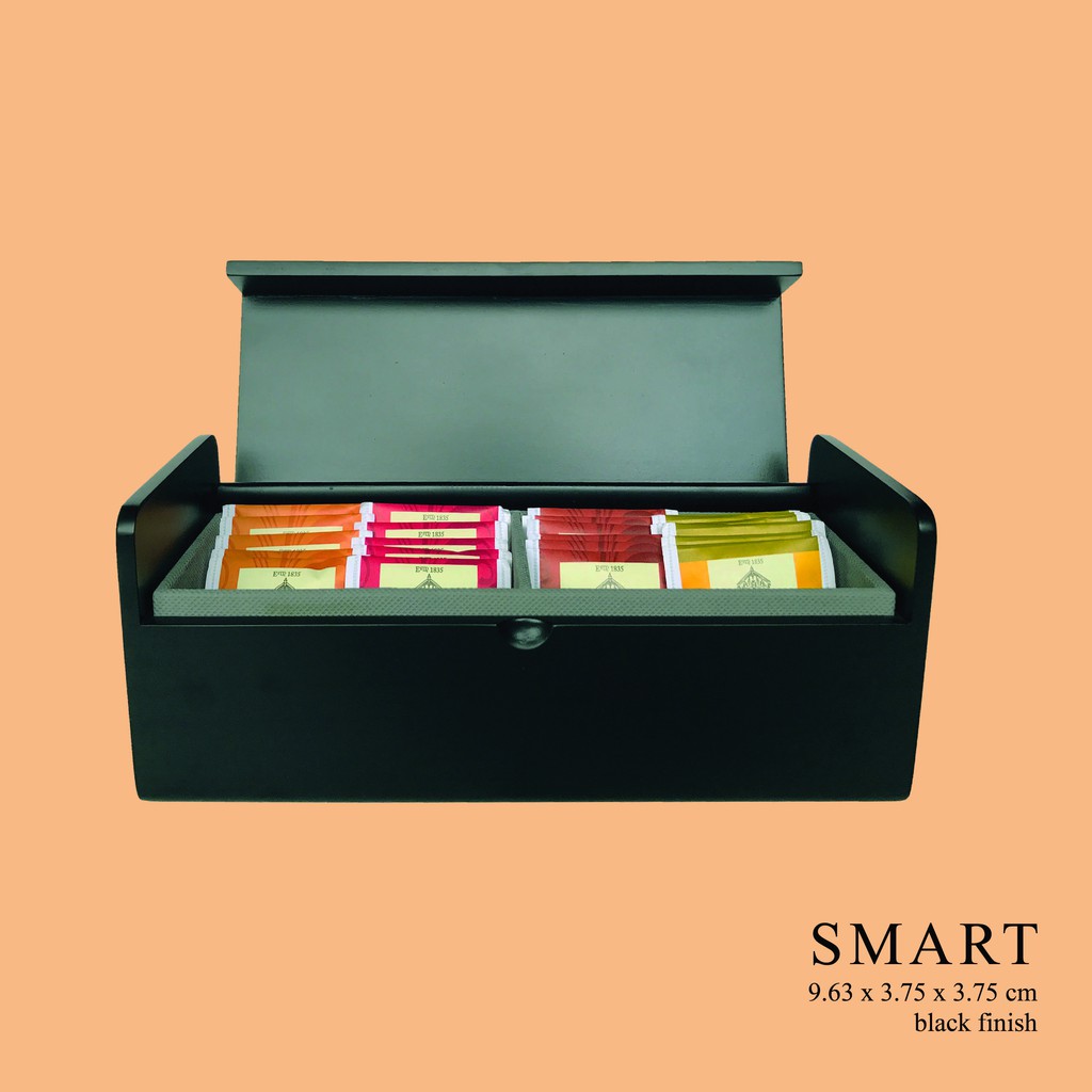 Smart tea box with 24pcs. Tea bags (assorted flavors) with engraving