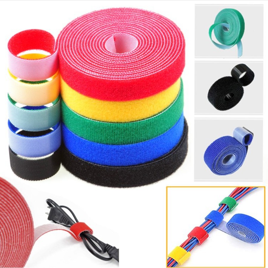 5m Wire Organizer Velcro Cable Ties, Velcro Straps Tape, Adhesive
