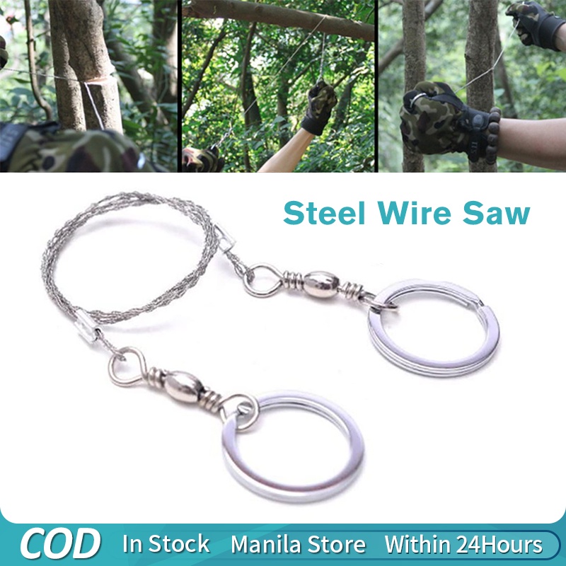 Wire Saw Stainless Steel Camping Wire Saw Emergency Outdoor Survival
