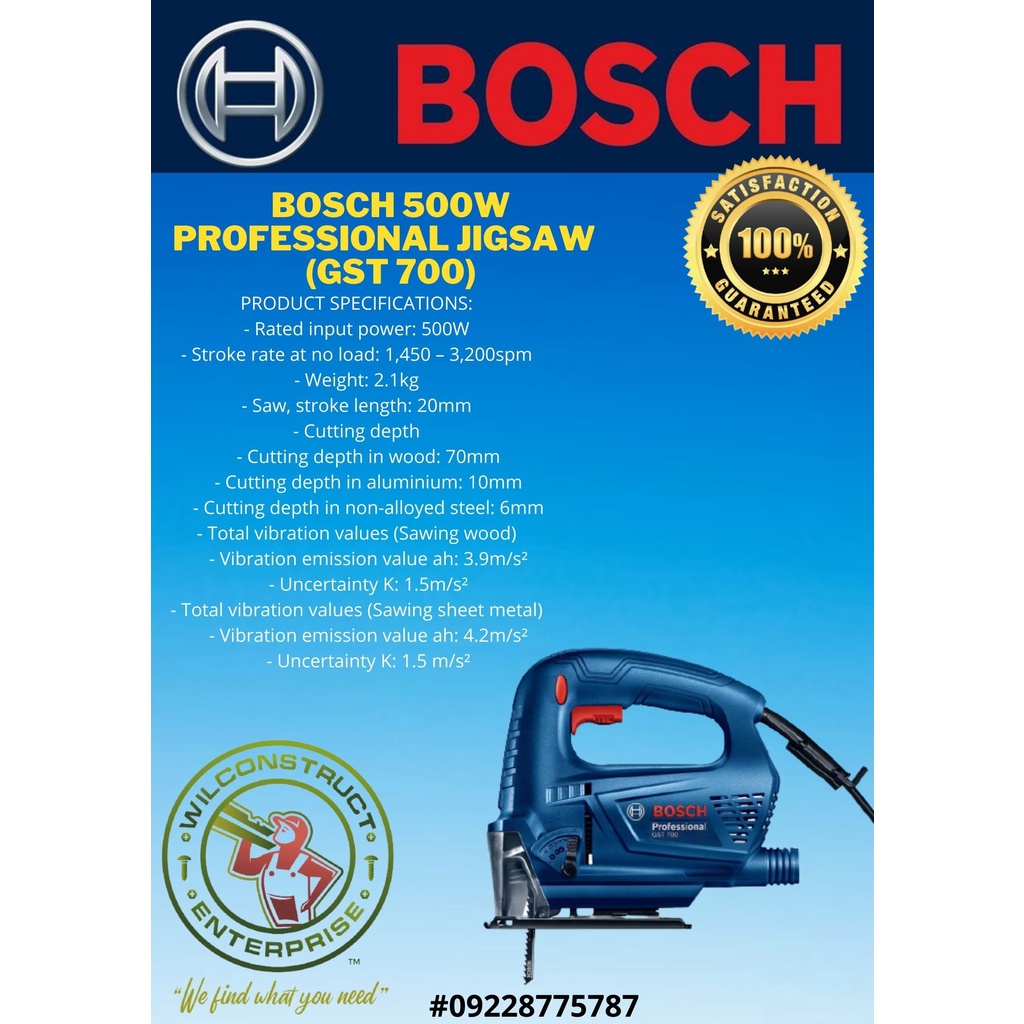 BOSCH 500W Professional Jigsaw (GST 700) Shopee Philippines