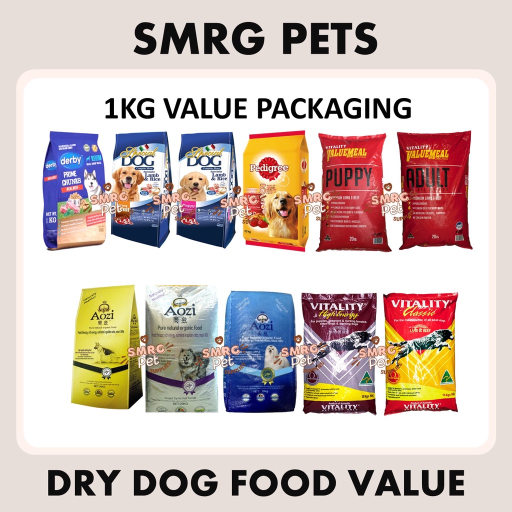 SMRG Pets Aozi, Derby, Special Dog, Pedigree, Vitality, Valuemeal Dry