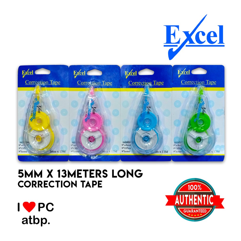 Excel Correction Tape (13M x 5mm) Shopee Philippines