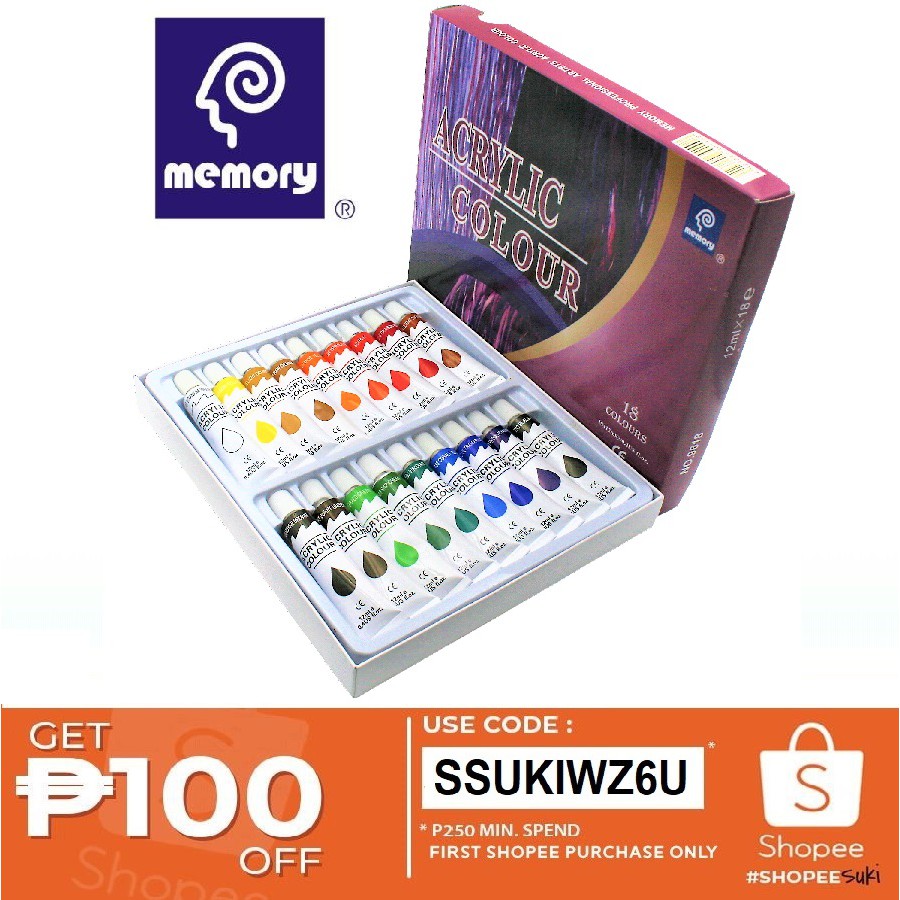Memory Acrylic Paint 18 colors 12ml Shopee Philippines