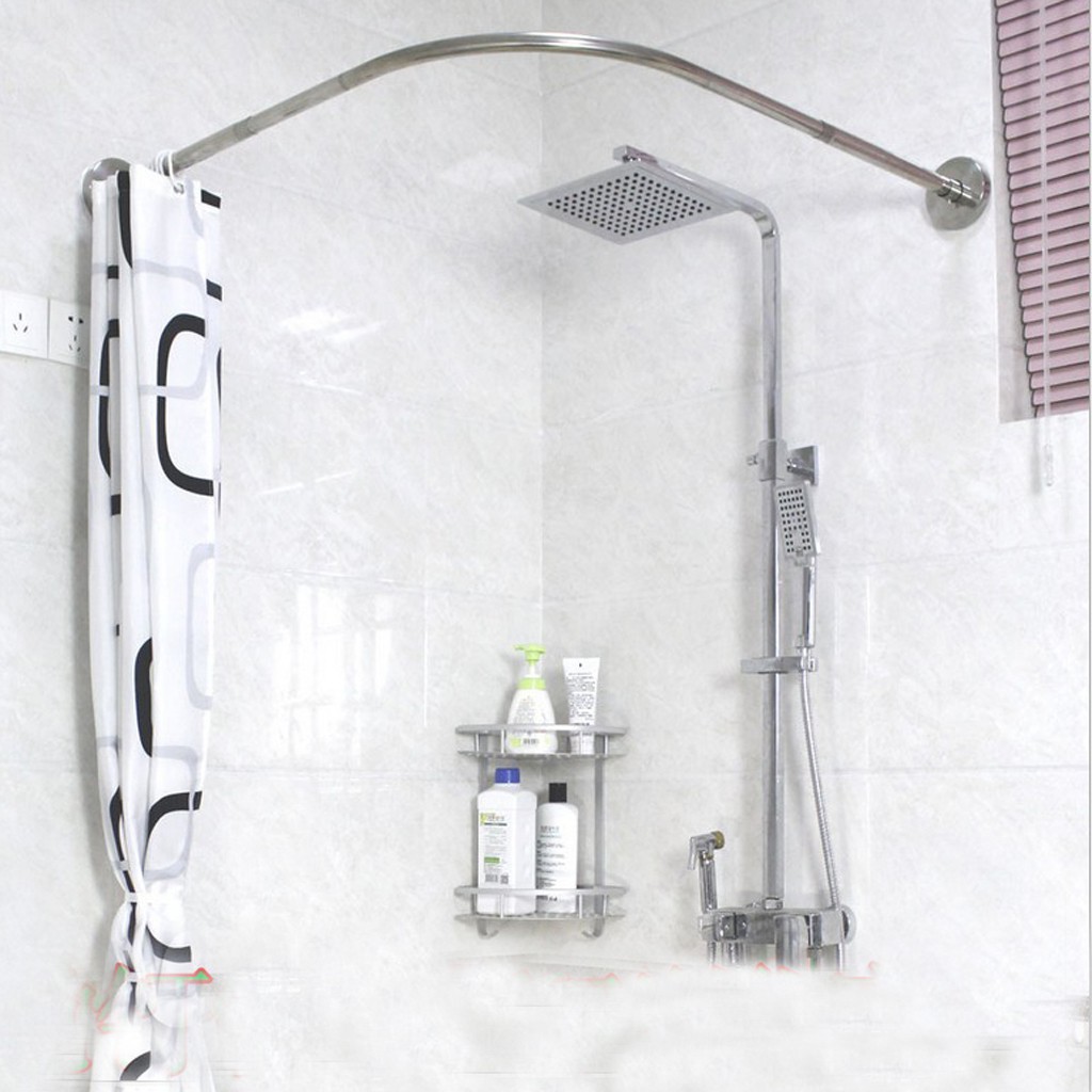 How To Hang Shower Curtain On Curved Rod