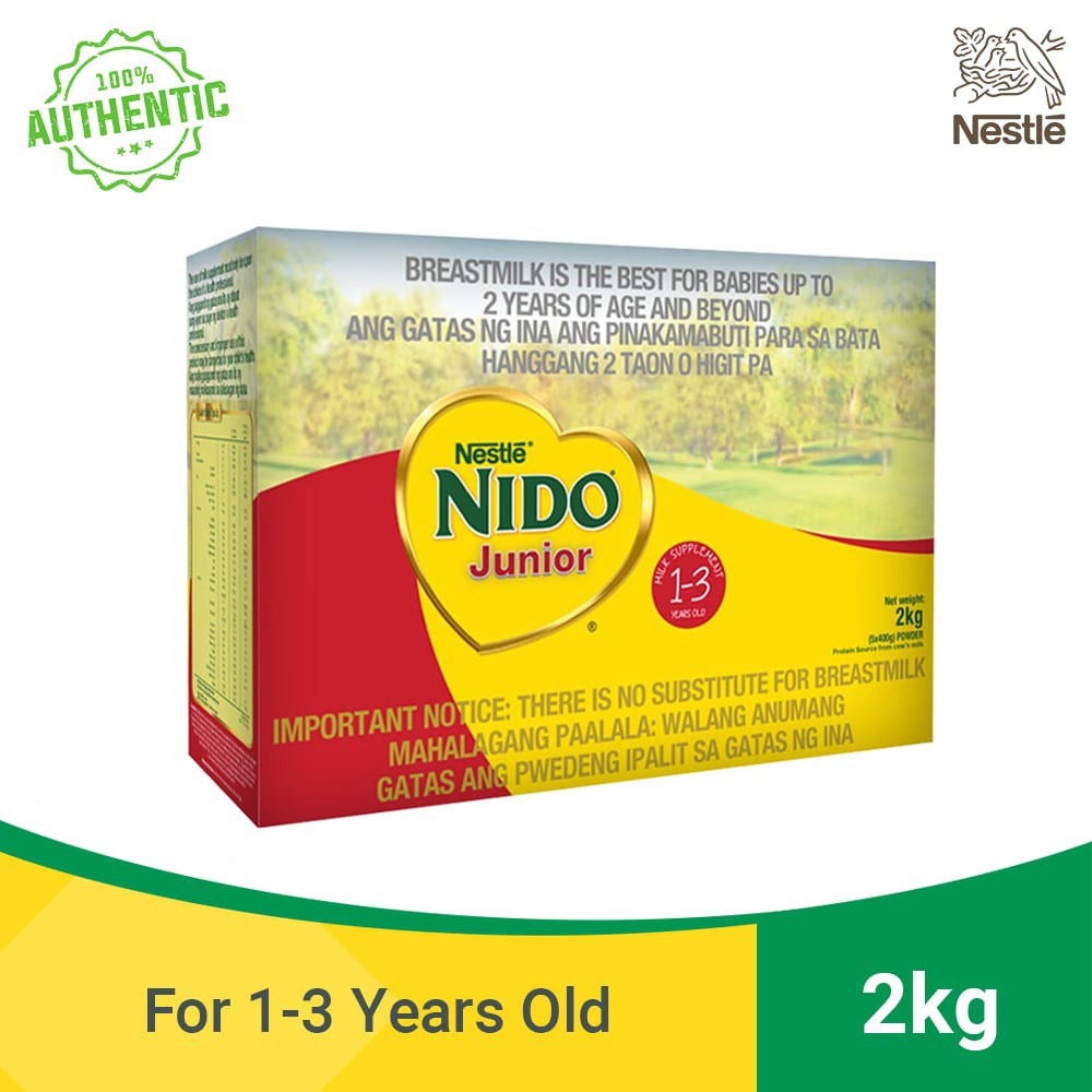 Nido Junior Milk Supplement For Kids 13 YrsOld 2kg Shopee Philippines