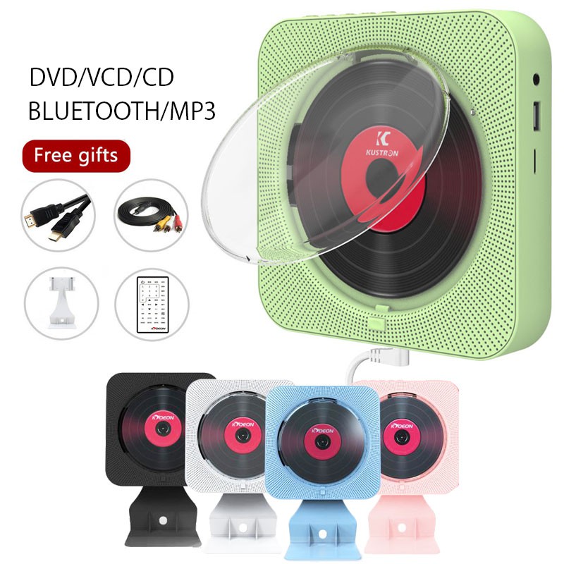 Wall Mounted CD/DVD Player Surround Sound FM Radio Bluetooth USB MP3