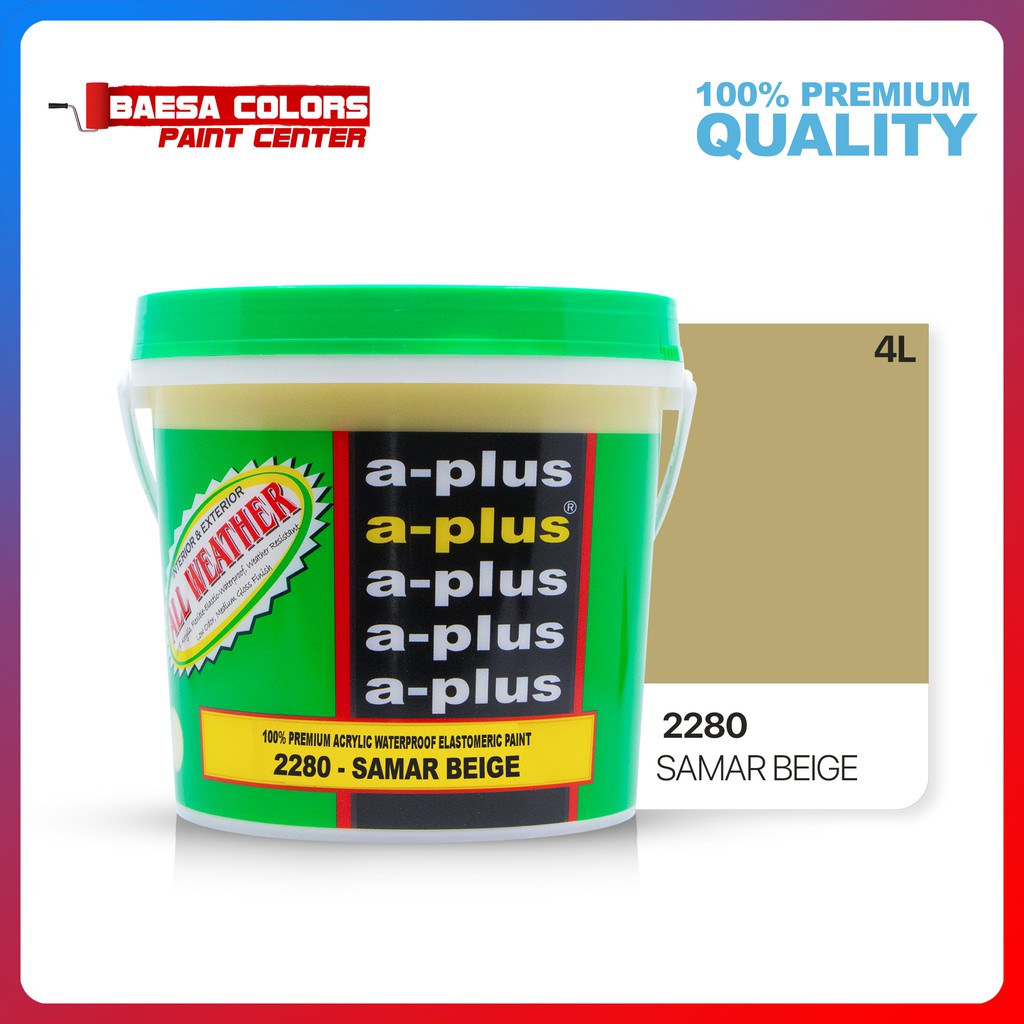 APLUS ALL WEATHER 100 Premium Acrylic Waterproof Elastomeric Paint
