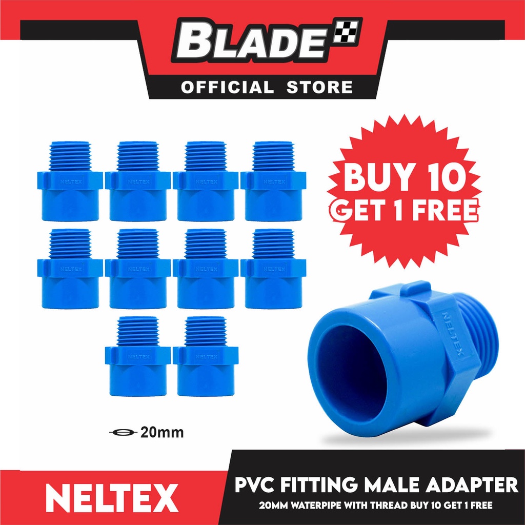 Buy 10 Get 1 Free! Neltex PVC Fitting Male Adapter Water Pipe With