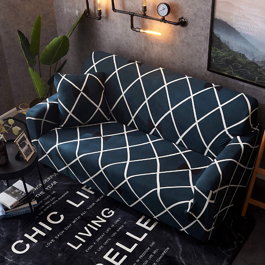 Free Pillow Case and Foam Sticks 1/2/3/4 Seater Sofa Cover Couch Cover